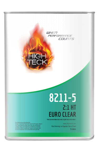 High Teck (5l) Euro Clear - 2:1 Mix Ratio - National Rule&SCAQMD- Water White - 8211-5 - (5L) HIGH TECK EURO CLEAR - 2:1 MIX RATIO - NR&SCAQMD- WATER WHITE - High Teck 8211-5