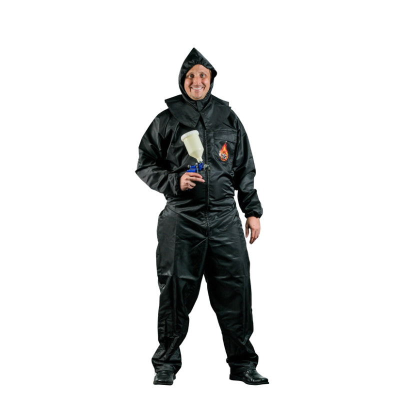High Teck Reusable Paint Suit - PS125B - High Teck™ PS125B Premium Paint Suit, 3X-Large, Black, 2-Way Zipper - High Teck PS125B