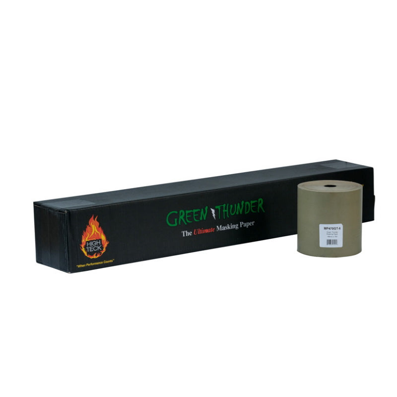 High Teck Green Thunder Masking Paper, 6 In W X 700 Ft L, Polycoated Paper, 30 Lb Basis - MP470GT-6 - High Teck™ Green Thunder MP470GT-6 Masking Paper, 6 in W x 700 ft L, Polycoated Paper, 30 lb Basis - High Teck MP470GT-6