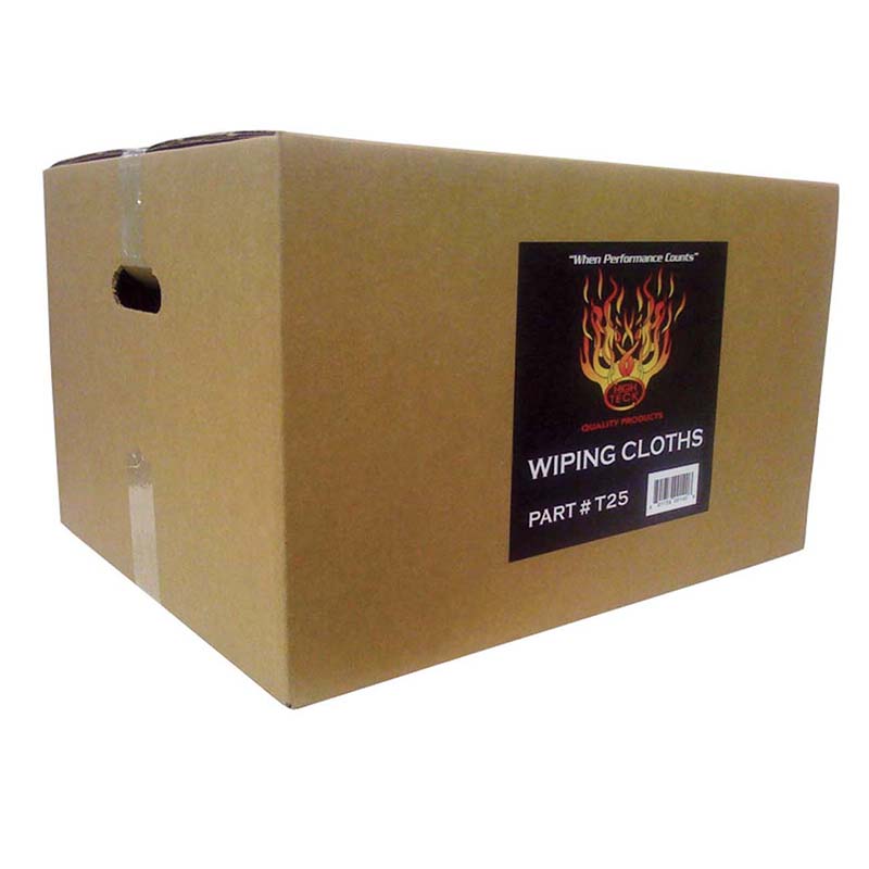 High Teck Premium T-Shirt Material Wiping Cloth, 16 In W X 16 In L, 100% Cotton, White - T25 - High Teck™ T25 Premium T-Shirt Material Wiping Cloth, 16 in W x 16 in L, 100% Cotton, White - High Teck T25