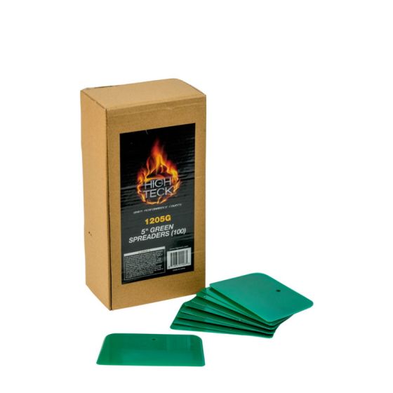 High Teck Plastic Body Filler Spreaders - Box / Green / 1 per case - High Teck 1205G