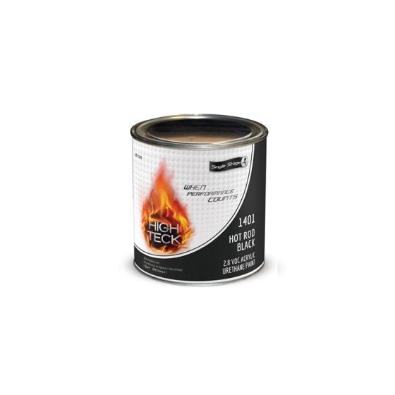 High Teck Series 1400 Acrylic Urethane Factory Pack 2K Single Stage Paint, 1 QT, Hot Rod Black - 1401-4 - High Teck™ 1401-4 Series 1400 Acrylic Urethane Factory Pack 2K Single Stage Paint, 1 qt, Hot Rod Black - High Teck 1401-4