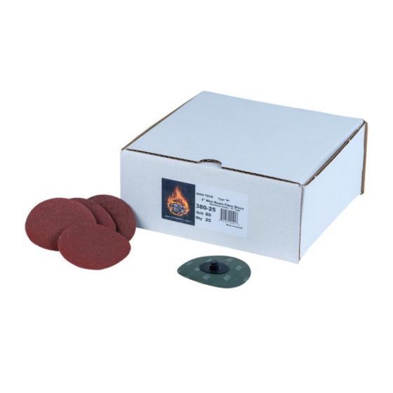 High Teck R-Style Disc, 3 In Dia, 80 Grit, Aluminum Oxide, Polymer Backing - 380-25 - High Teck™ 380-25 R-Style Disc, 3 in Dia, 80 Grit, Aluminum Oxide, Polymer Backing - High Teck 380-25