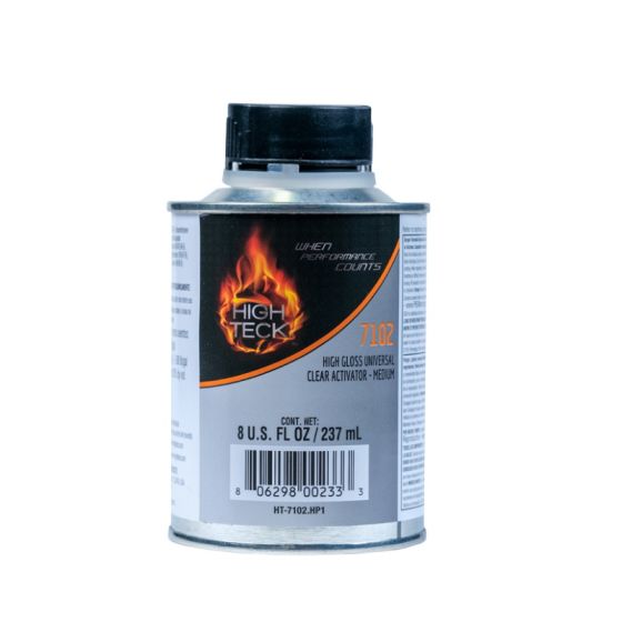 High Teck Medium Activator, 1/2 PT, Liquid, Use With: 7100 High Gloss Universal Urethane Clear - 1/2 pt - High Teck 7102-16