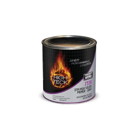 High Teck 7330-4 2K High Solids Urethane Primer, 1 QT, Gray, 3.43 Lb/Gal VOC, 4:1 Mixing - NO7330-4 - High Teck™ 7330-4 2K High Solids Urethane Primer, 1 qt, Gray, 3.43 lb/gal VOC, 4:1 Mixing - High Teck NO7330-4
