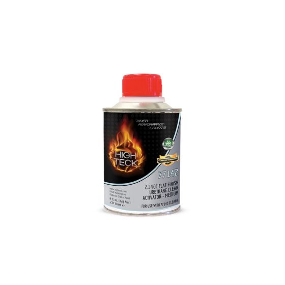 High Teck Medium Activator, 1/2 PT, Liquid, Use With: 77140 2.1 VOC Flat Finish Clear - 1/2 pt - High Teck 77142-16