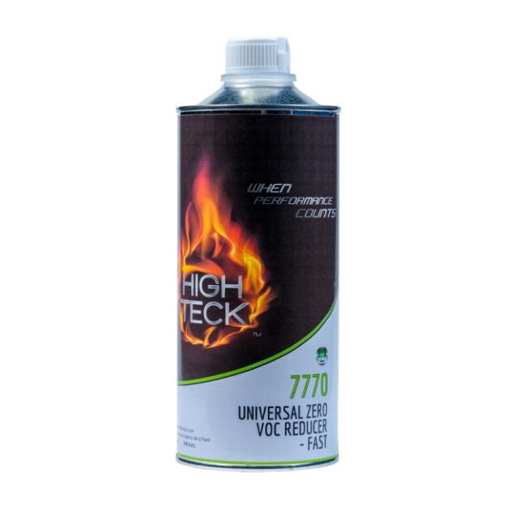 High Teck Universal Fast Zero VOC Urethane Reducer, Clear, Liquid - 1 qt - High Teck 7770-4