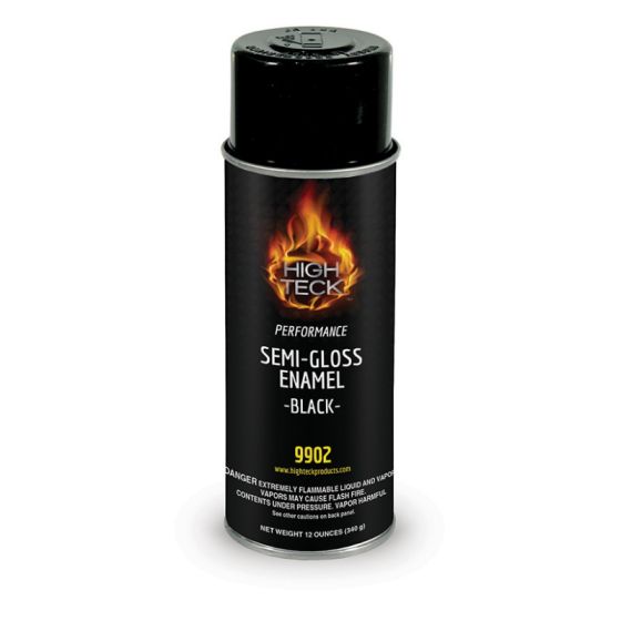 High Teck Performance Series Enamel, 12 Oz, Aerosol Can, Semi-Gloss Black - 9902 - High Teck™ 9902 Performance Series Enamel, 12 oz, Aerosol Can, Semi-Gloss Black - High Teck 9902