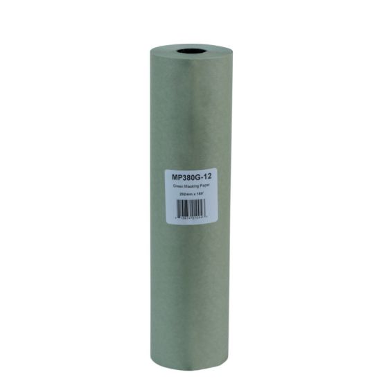 High Teck MP380g-12 Masking Paper, 12 In W X 180 Ft L, Green, 28 Lb Basis - NOGR28H12 - High Teck™ MP380G-12 Masking Paper, 12 in W x 180 ft L, Green, 28 lb Basis - High Teck NOGR28H12