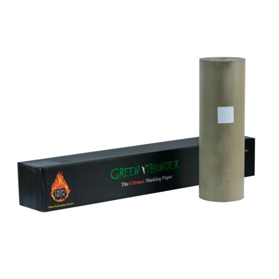 High Teck Green Thunder MP470gt-18 Masking Paper, 18 In W X 700 Ft L, Polycoated Paper, 30 Lb Basis - NOGB30J18 - High Teck™ Green Thunder MP470GT-18 Masking Paper, 18 in W x 700 ft L, Polycoated Paper, 30 lb Basis - High Teck NOGB30J18